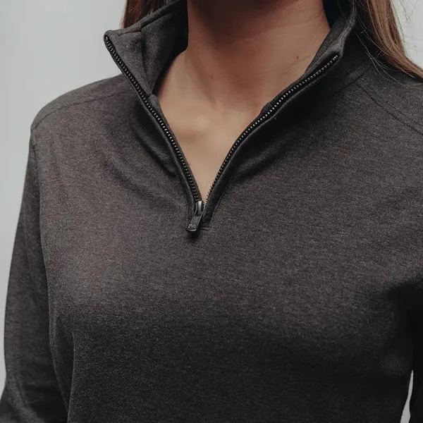 Women's Puremeso Quarter Zip Pullover Stone, Xs