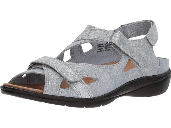 Drew Women's Lagoon Hook and Loop Sandal - Denim Dusty Leather