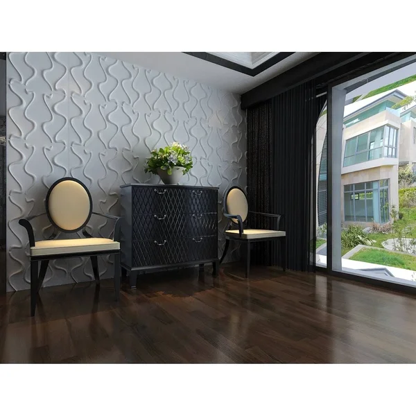 3D Fiber Wall Decor panelling, 20x22x20x22/pc (Lily - 12pc)