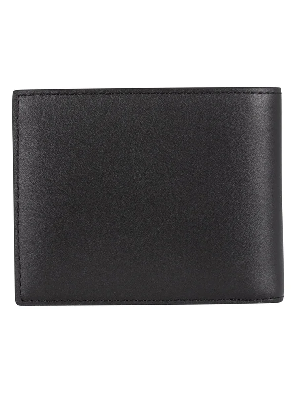 Lacoste Small Leather Billfold Wallet Black NH1115FG