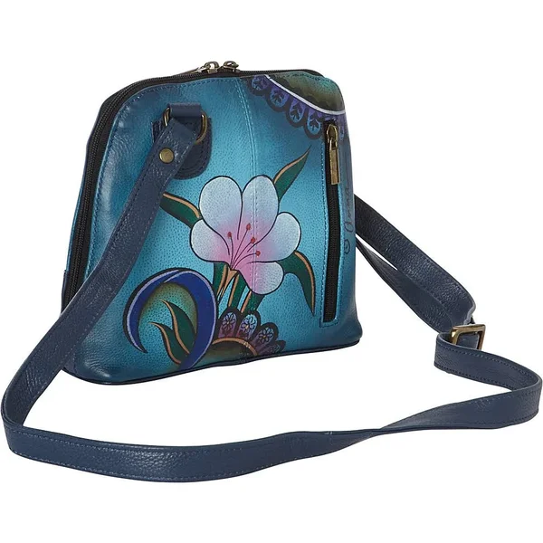 Anna by Anuschka Women's Hand Painted Small Multi Compartment Organizer8109 - Three Kittens