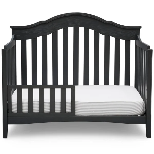 Delta Children Toddler Guardrail - Textured Midnight Gray