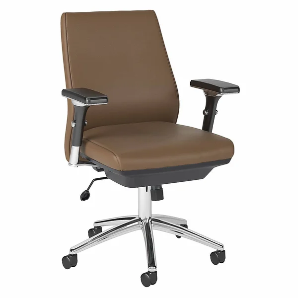 BBF Move 40 Series Mid Back Executive Office Chair in Saddle Tan - Bonded Leather