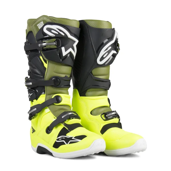 Alpinestars Tech 7 Boots - 8 Fluo Yellow/Military Green/Black