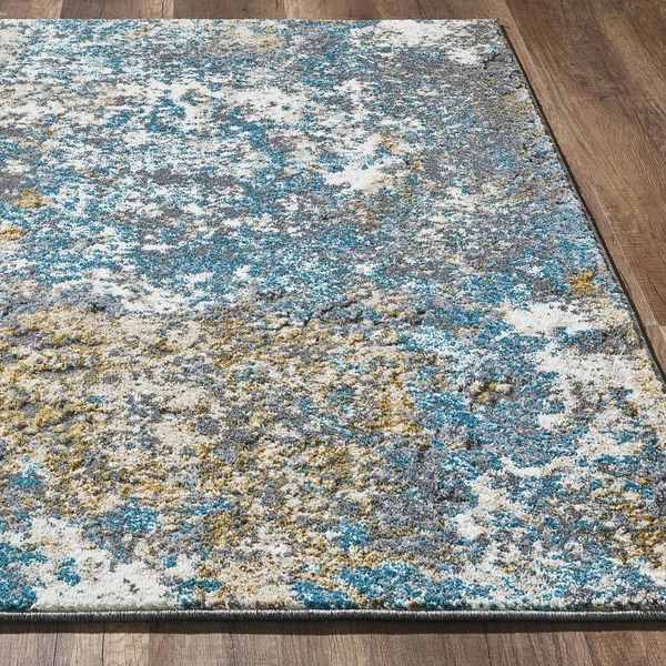 Luxe Weavers Beverly Collection 6490 Turquoise Abstract Area Rug 5x7