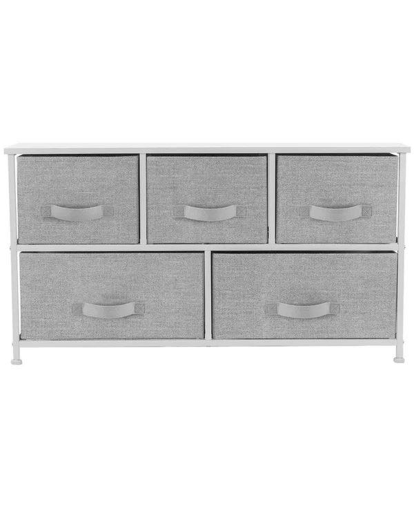 Sorbus Dresser with 5 Drawers - Gray