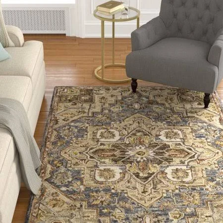Darby Home Co Barba Hand-Hooked Wool Smoke/Sand Area Rug - Size: Rectangle 7'9 inch x 9'9 inch, Beige