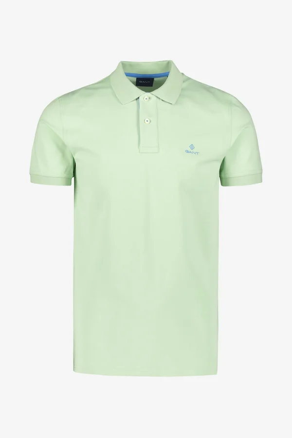 Gant Contrast Collar Rugger Polo T Shirt Green