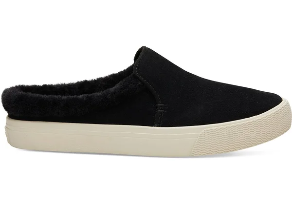 Women's Toms Sunrise Mule - Size: 9.5, Black Suede