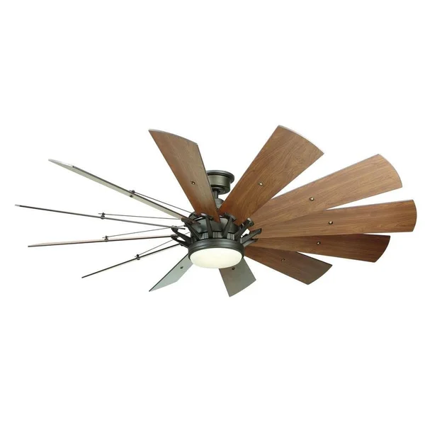 Home Decorators Trudeau 60 in. LED Indoor Espresso Bronze Ceiling Fan