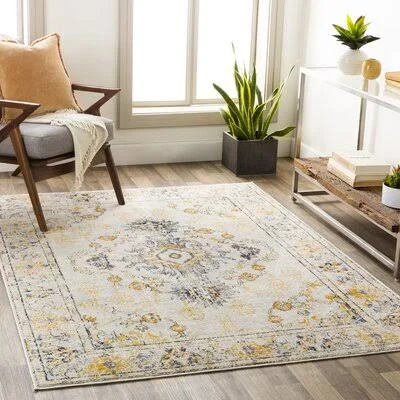 Constantin Oriental Yellow Area Rug Charlton Home Rug Size: Rectangle 6&7x22 x 9&