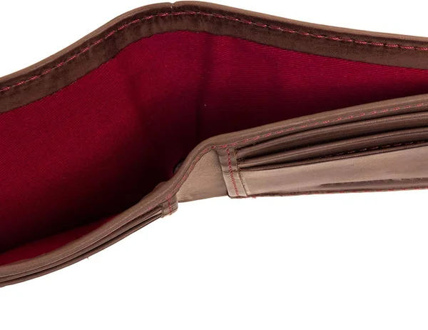 Rawlings Mens Tanned-Leather Baseball Stitch Embroidered Wallet - Dark Brown, 3.9" x 3.6 x 1"