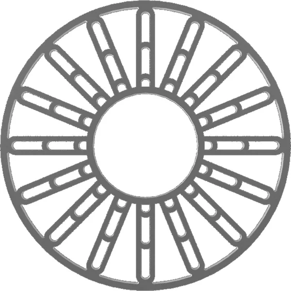 Ekena Millwork CMPP26HHSNI 26x22OD x 9 1/2x22ID x 3/4x22P Hale Architectural Grade PVC Pierced Ceiling Medallion, Nickel