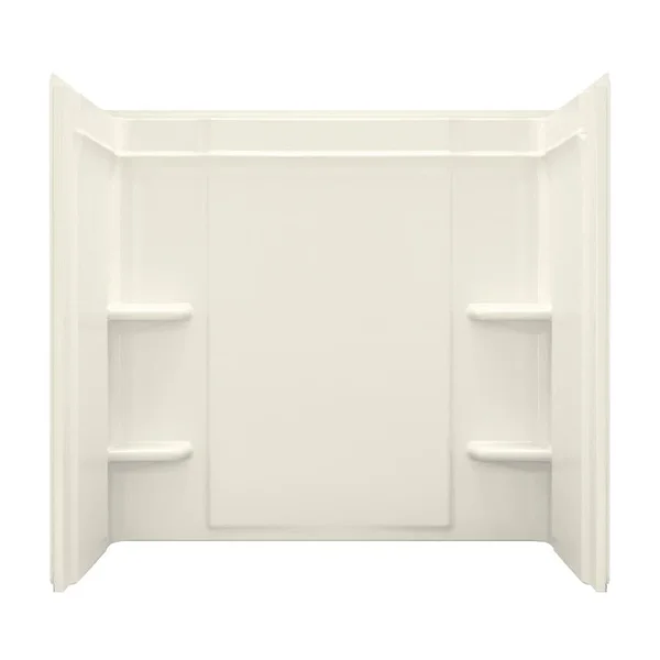 Sterling 71374100-96 Ensemble Vikrell 31.25-in x 60-in x 55-in Bathtub Wall Surround - Biscuit