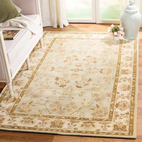 Safavieh Bergama BRG135A Ivory and Light Grey 8&0x22 x 8& Round Area Rug