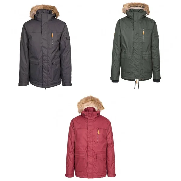Trespass Mens Mount Bear Parka Jacket - S, Olive