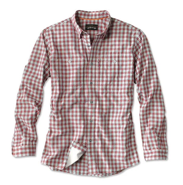 Men's Flat Creek Shirt, Red Plaid, Size 2XL, Orvis