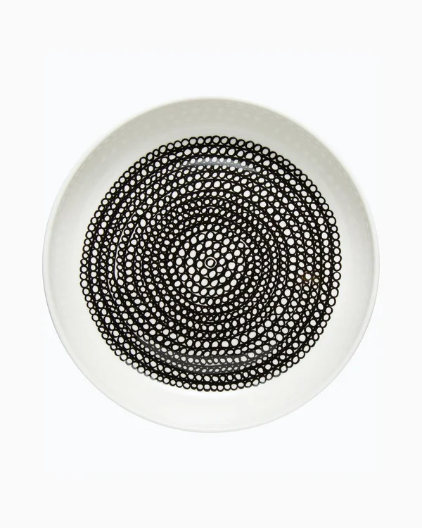 Marimekko Rasymatto White - Black Deep Plate