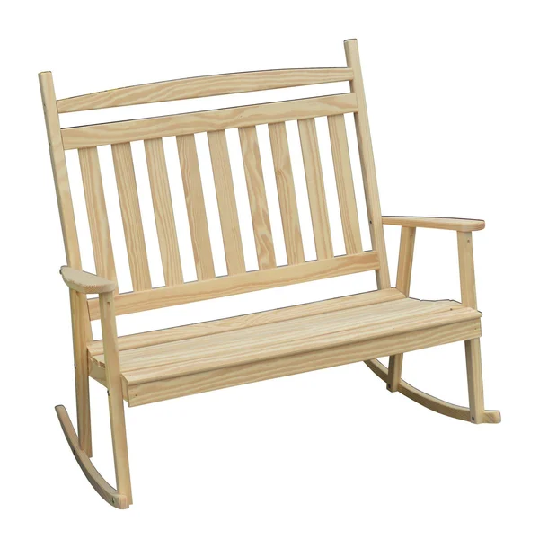Au0026L Furniture Co. Yellow Pine Double Classic Porch Rocker - Lead Time to Ship 2 WEEKS, Unfinished