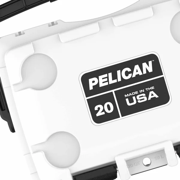 Pelican 20 Quart Elite Cooler, Blue/Red/White