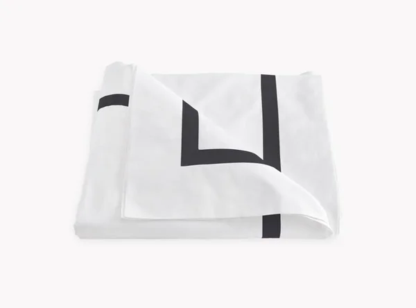Matouk Lowell - Full/Queen Duvet Cover - Charcoal