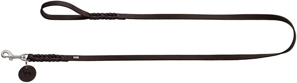 Hunter Leash Solid Education, 16/150 Soft Genuine Cow Leather, Dark Brown