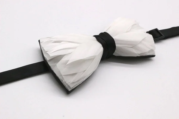 White Premium Feather Bow Tie White