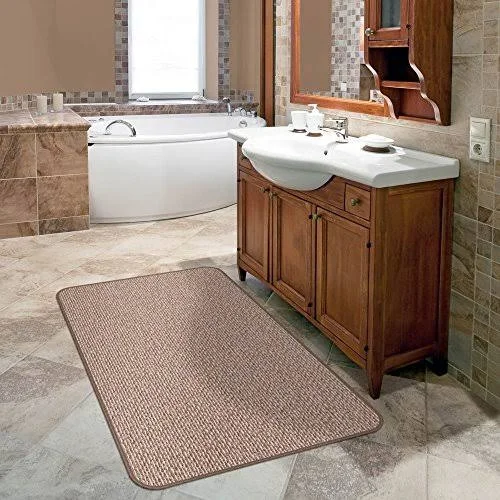 House - Home and More Skid-Resistant Carpet Indoor Area Rug Floor Mat - Praline Brown - 4& x 6& - Many Other Sizes to Choose from