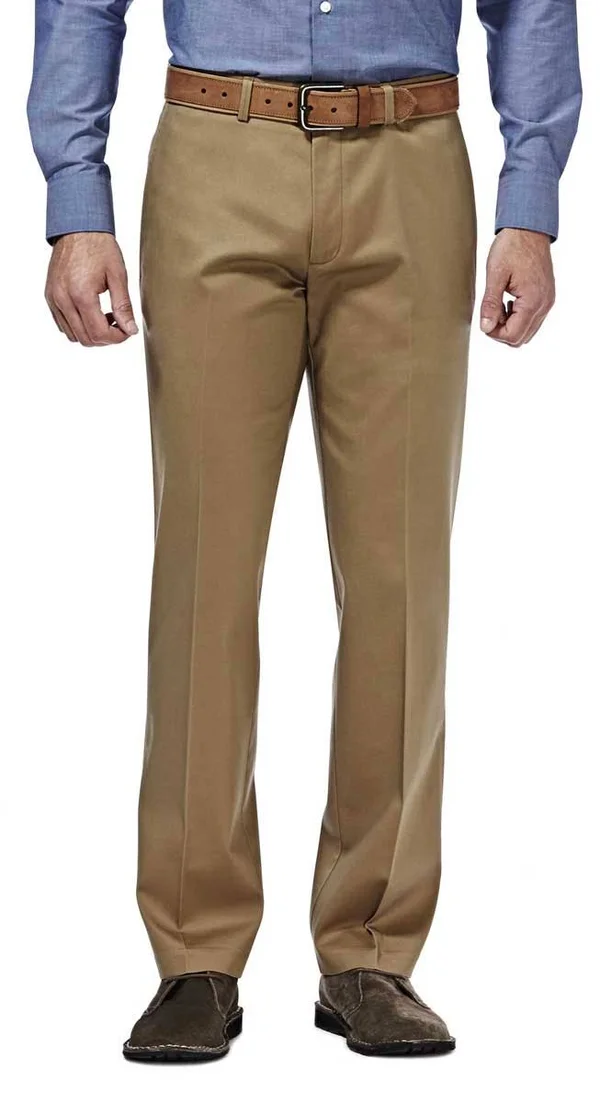 Haggar Mens Premium No Iron Straight Fit Pants