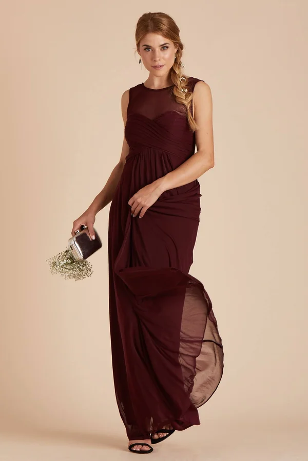 Birdy Grey Ryan Bridesmaid Dress in Cabernet M, Cabernet