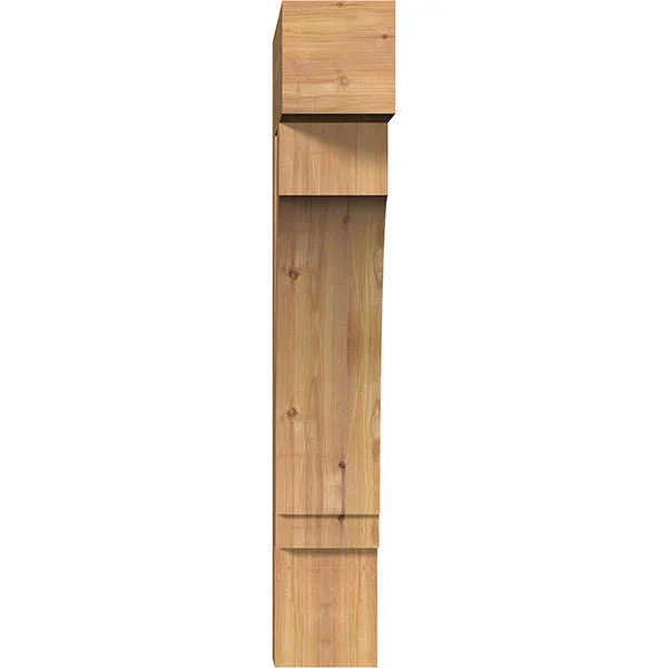 Ekena Millwork BKT06X22X34IMP05SWR 5 1/2x22W x 22x22D x 34x22H Imperial Block Smooth BRACKET, Western Red Cedar