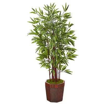 53x22 Artificial Bamboo Tree in Planter World Menagerie