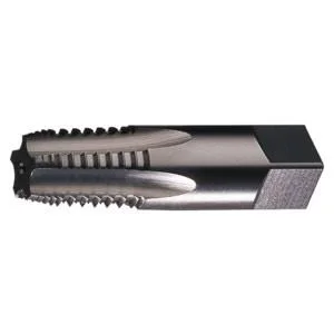 Greenfield Threading PTTI 3/4-14 NPTF Medium Hook Taper Tapered Pipe Tap - 5 Flute - Bright Finish - High-Speed Steel - 3.25 in