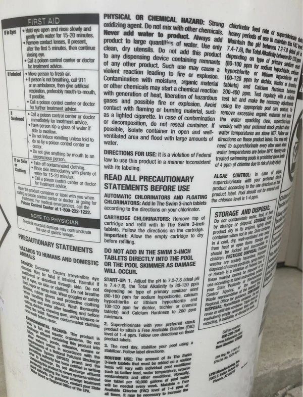 50 lbs in The Swim 3x22 Chlorine Wrapped Tablets #1 Chlorinating Pool Tabs inch