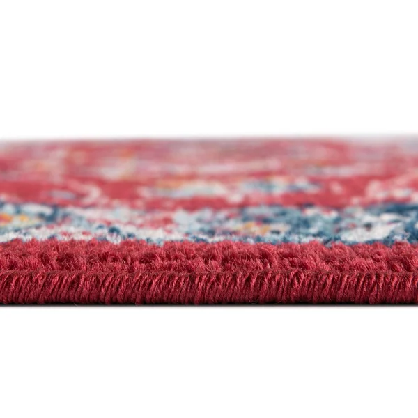 Aurelia 12 ft Runner Magenta Red Floral Area Rug