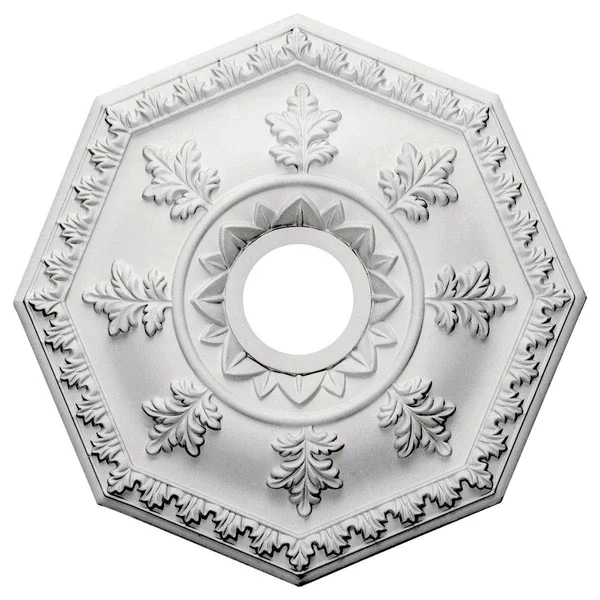 18x22OD x 3 1/2x22ID x 1 1/2x22P Nottingham Ceiling Medallion (Fits Canopies Up to 4 5/8x22), Hand-Painted Ultra Pure White