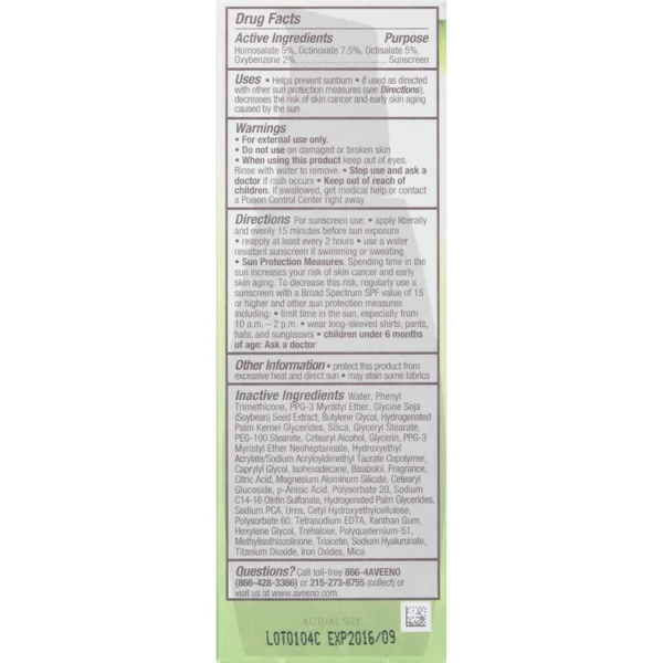 Aveeno Positively Radiant Cc Cream Broad Spectrum SPF 30 Medium, 2.5 Oz