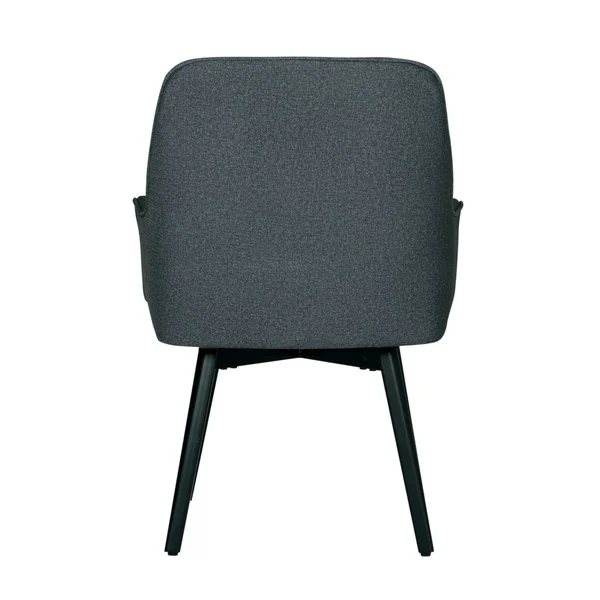 Studio Designs Home Spire Luxe Charcoal Gray Swivel Dining - Office Chair with Arms and Metal Legs