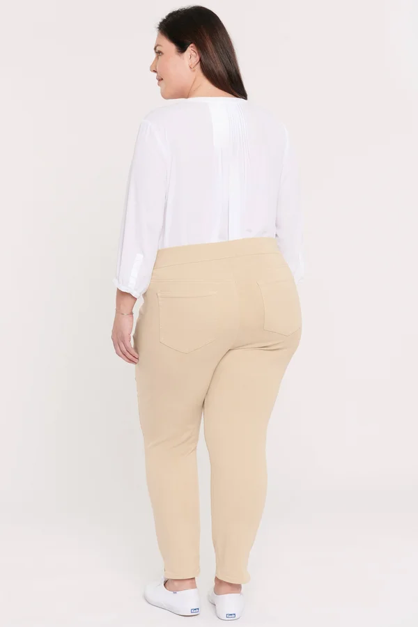 Nydj Women's Skinny Ankle Pull-On Jeans in Plus Size in Marisol Warm Sand, Size: 14W