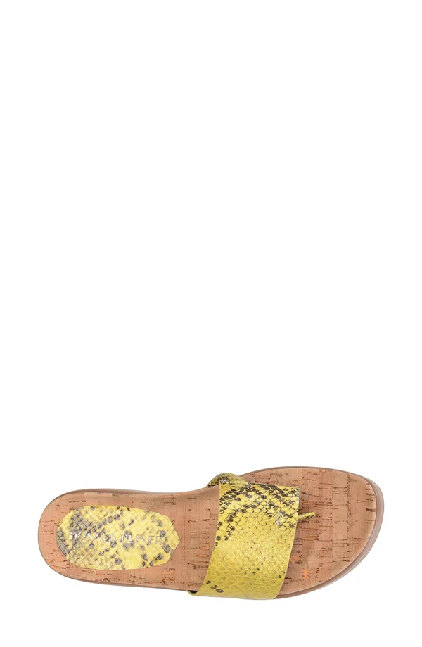 Donald Pliner Fifi Snake-Embossed Leather Slide - 9