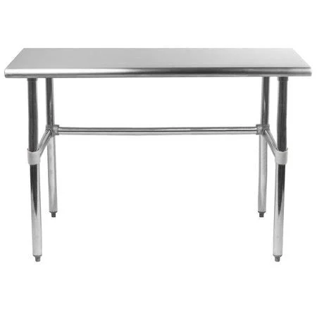 18 inch x 36 inch Stainless Steel Work Table with Open Base, Size: 18 x 36