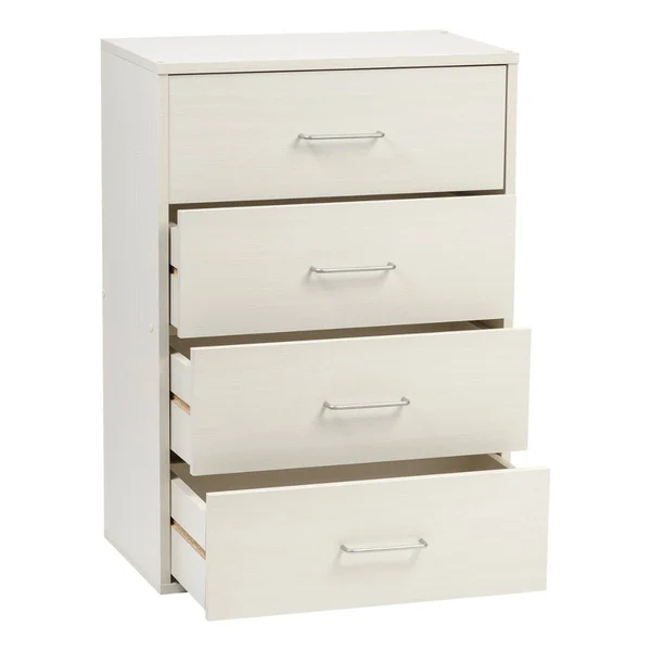 Iris 4 Drawer Wood Dresser - Off White, Collan Series
