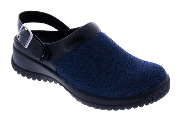 Drew Women's Savannah Clog, Navy Wavy Stretch