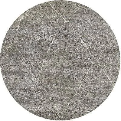 Lowther Geometric Gray Area Rug Loon Peak Rug Size: Round 7'