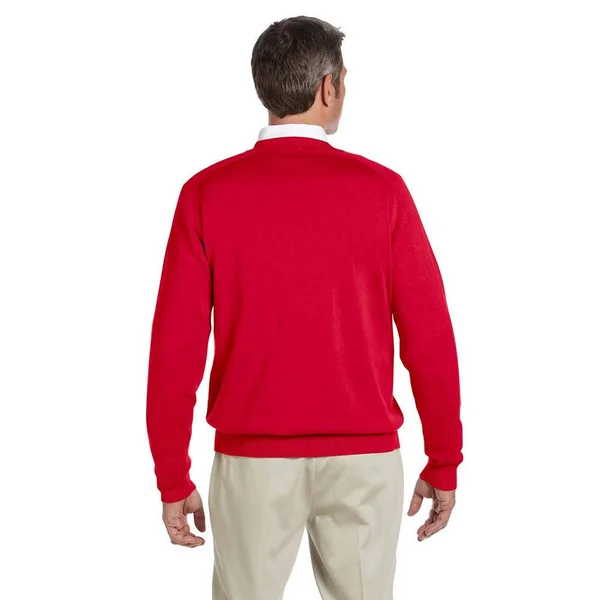 Devon & Jones Men's Cotton Long-Sleeve V-Neck Sweater Black 4XL