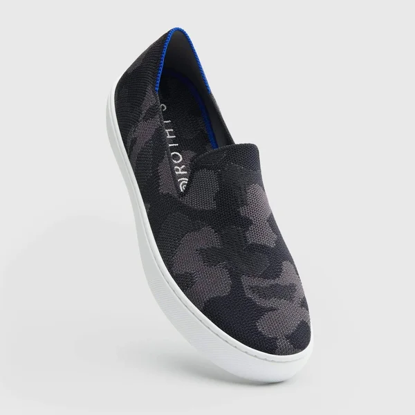Rothy&s Grey Slip-On Sneakers - Grey Camo, Size 11