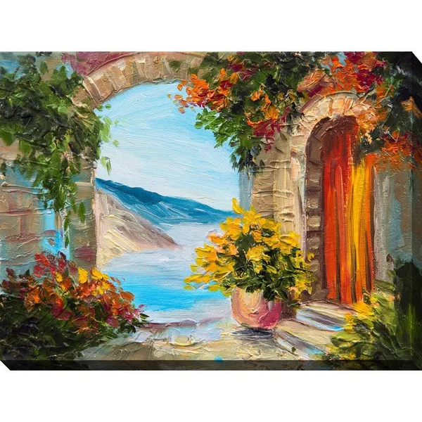 Picture Perfect International European Vista 2x22 Giclee Print Canvas Wall Art, 24 Inches x 36 Inches x 1.5 Inches