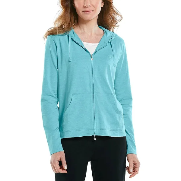 Coolibar Women's Seaside Hoodie - Hoodies for Women, Green, Large