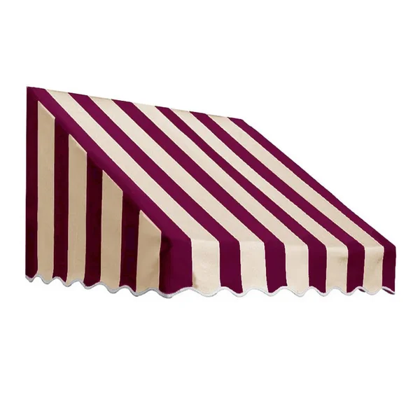 Awntech 8.38 ft. Wide San Francisco Window/Entry Awning (44 in. H x 36 in. D) Burgundy/Tan SF33-8BT