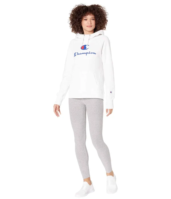 Champion Women's Powerblend Graphic Hoodie, Large, White